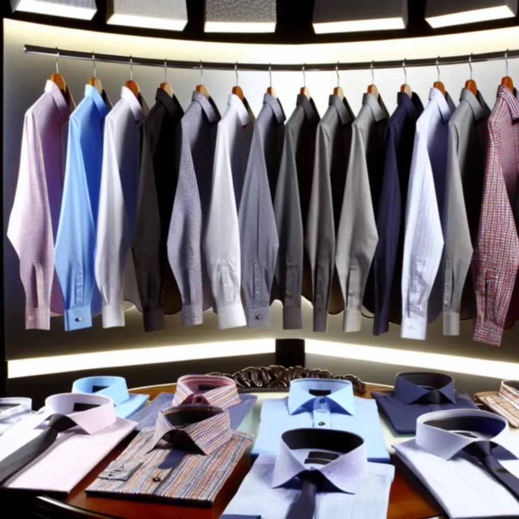 Selectie van business en casual herenoverhemden