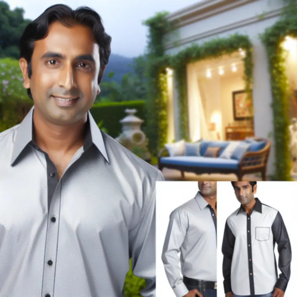 Klant die een overhemd van Heren Mode Hub draagt