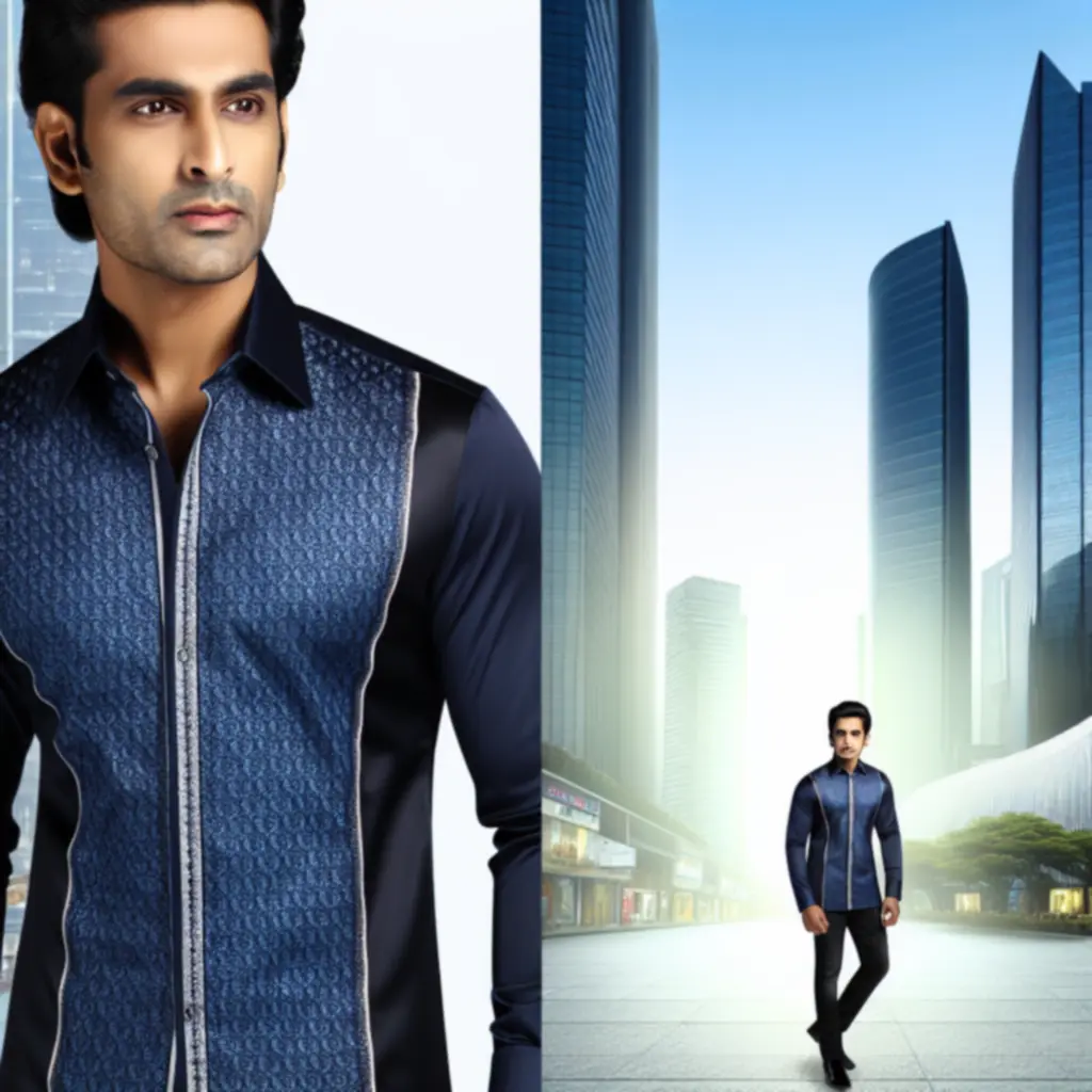 Moderne herenoverhemden in een urban setting