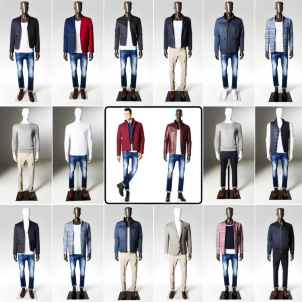 Minimalistische zwarte herenjas in stedelijke setting