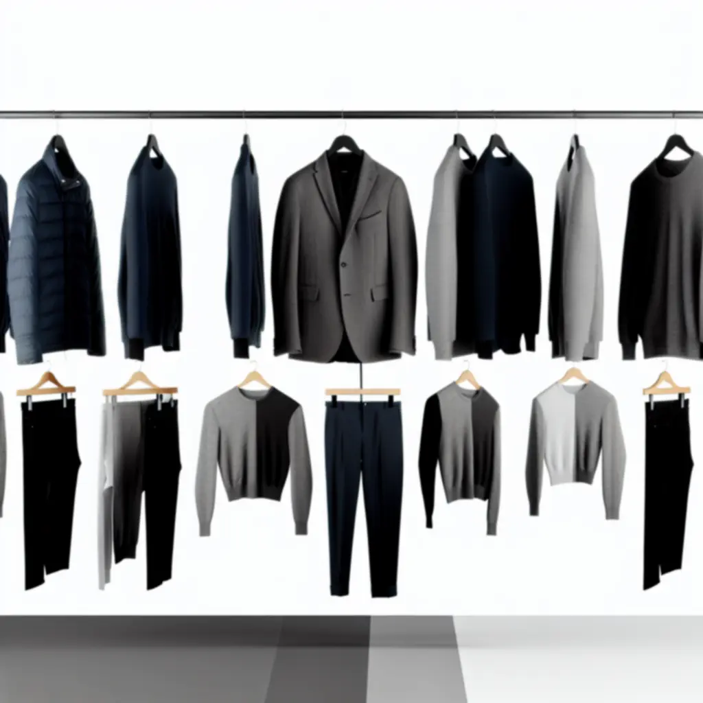 Seizoenscollectie met moderne herenoutfits