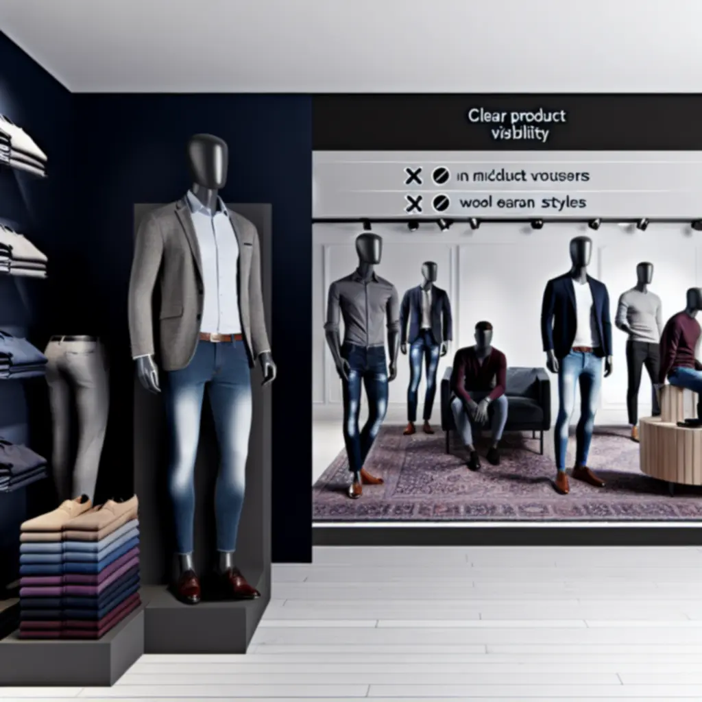 Scherpe close-up van moderne herenbroek uit de Heren Mode Hub collectie